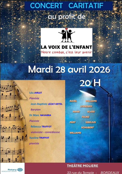 Concert caritatif au profit de l'association la voix de l'enfant